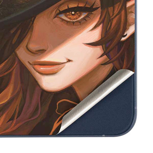 Halloween Pumpkin Witch with Fox by Ivy Dolamore Galaxy A35 5G Skin